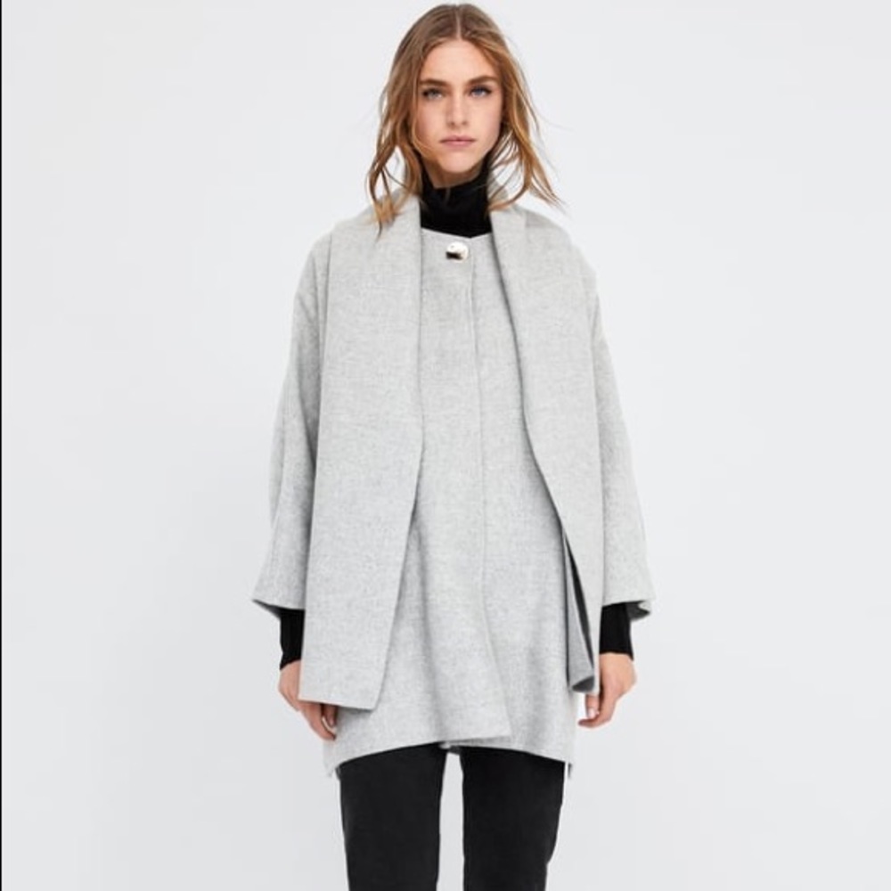 Short coat with scarf